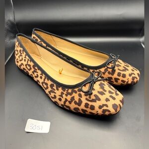 Time and Tru memory foam animal print ballet flats size 10